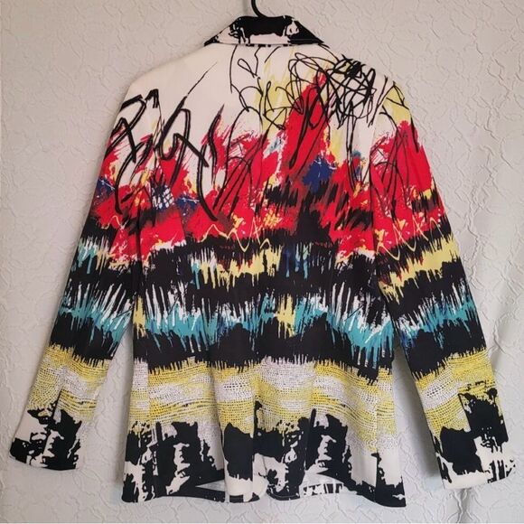 Berek Abstract Art Print Blazer Jacket Multicolor Women’s Medium NWT - Picture 4 of 8